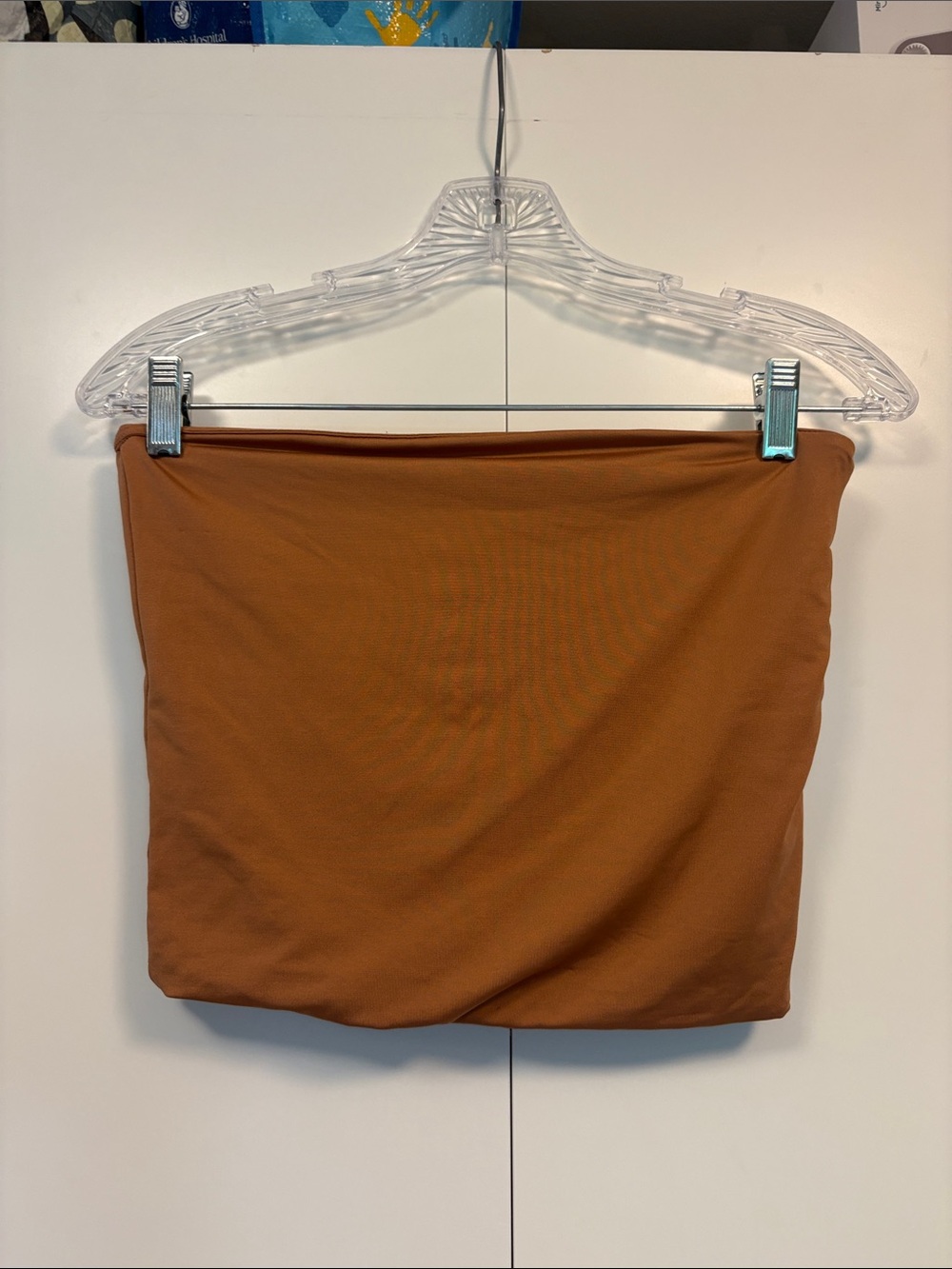 Forever 21 Brown Gold strapless Top M